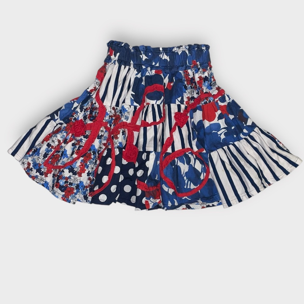 Beetlejuice Girls’ Red White and Blue Skirt (5)
